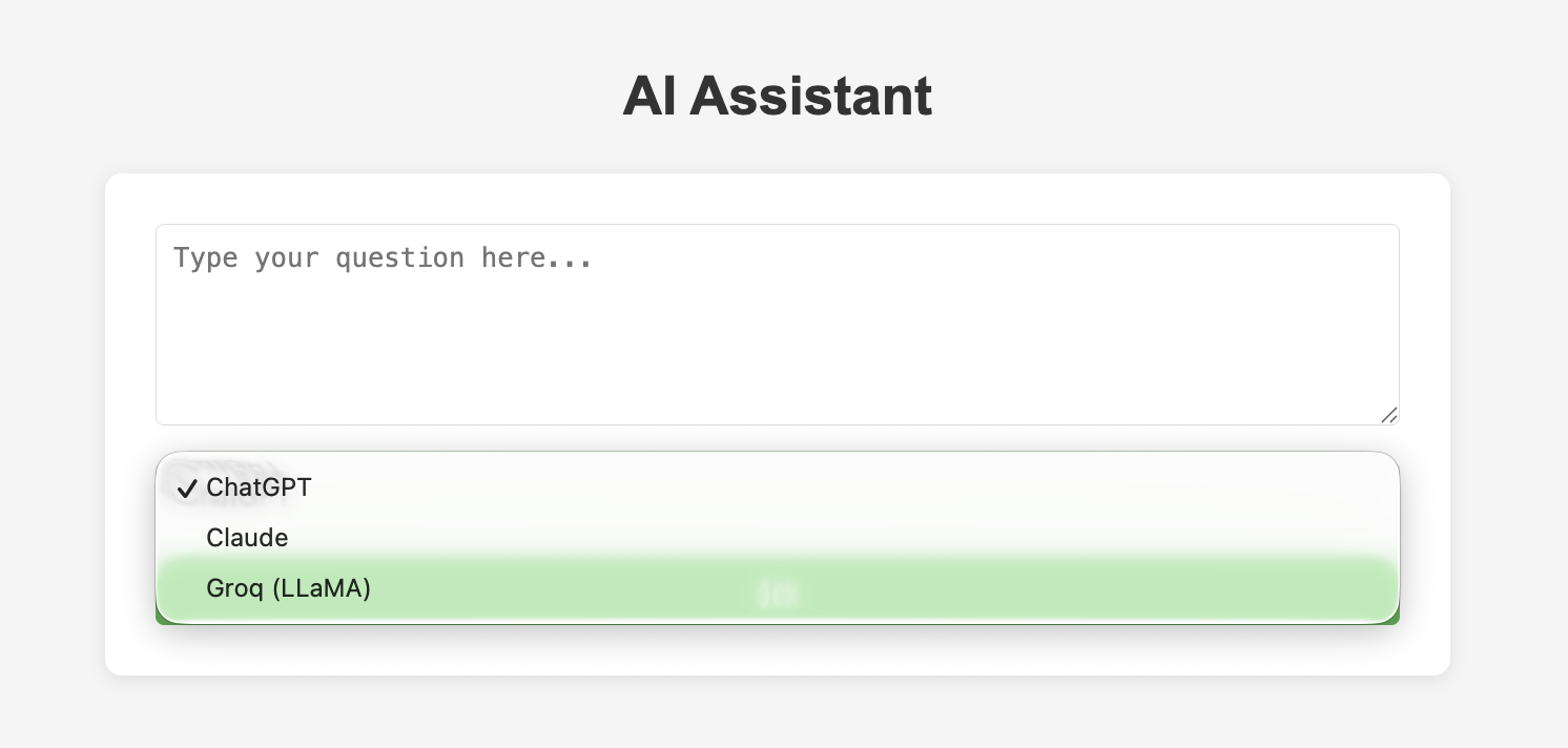 AI API web app